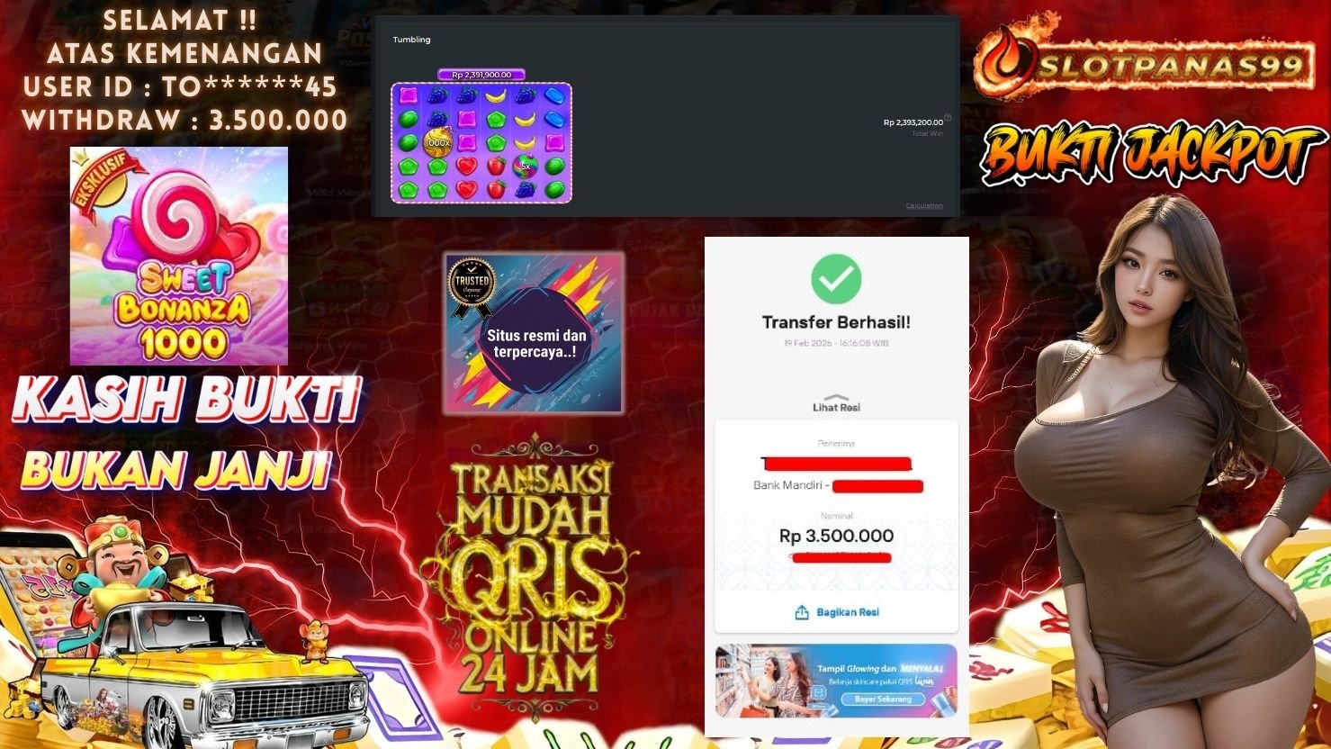 SLOTPANAS99 JACKPOT SLOT SWEET BONANZA 1000